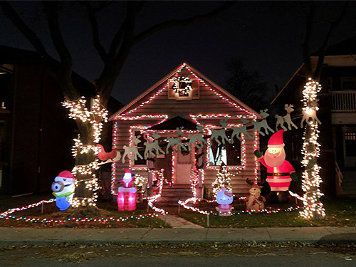 Christmas Home Decoration with Santa in Canada