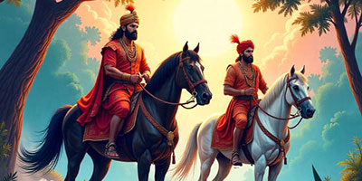 King Gunadhip and Rajput Chiramdeva