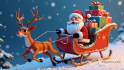 Santa Claus in a sleigh